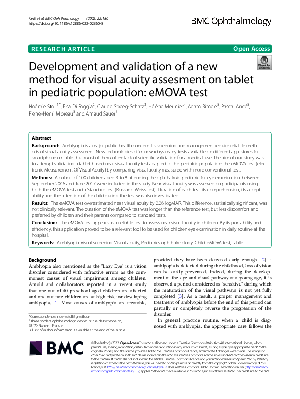 BMC OPHTALMOLOGY 19/04/2022
